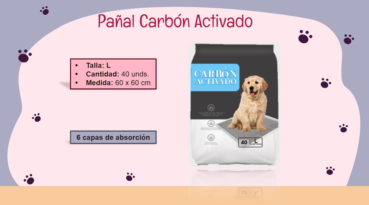 PAÑAL DE PISO T-L 60*60 X40 UNDS (CARBON ACTIVO)