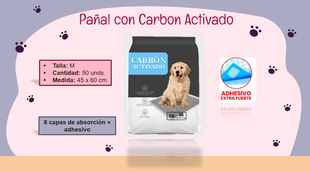 PAÑAL DE PISO T-M 45*60 X50 UNDS (CARBON ACTIVO)